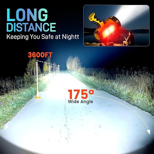 Miniatura 4 de Proyector súper brillante de 100.000 lúmenes, linterna recargable de 10000 mAh, foco de mano, luz de punto de funcionamiento al aire libre más de 72