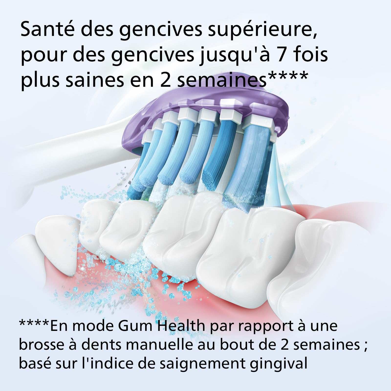 Philips Sonicare Lot de 4 têtes de brosses à dents électriques soniques G3 Premium Gum Care pour la santé des dents et des gencives, Blanc (Modèle HX9054/17)