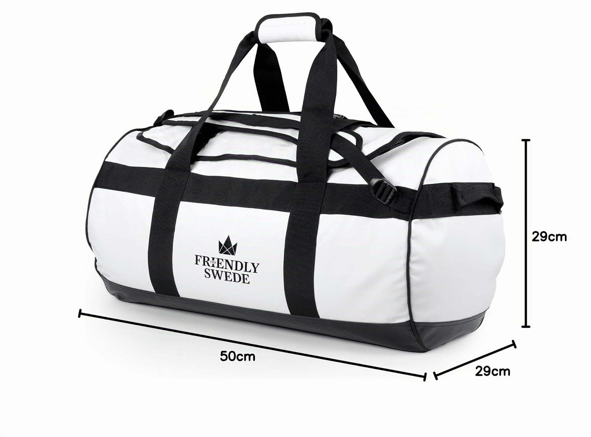 The Friendly Swede - Bolsa de Deporte Convertible en Mochila para Viaje y Deporte (Capacidad: 30 L/60 L/90 L)