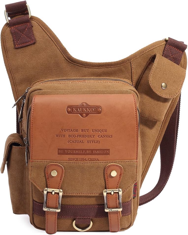KAUKKOCanvas Taktisch Jahrgang Brusttasche Tactical Schultertasche