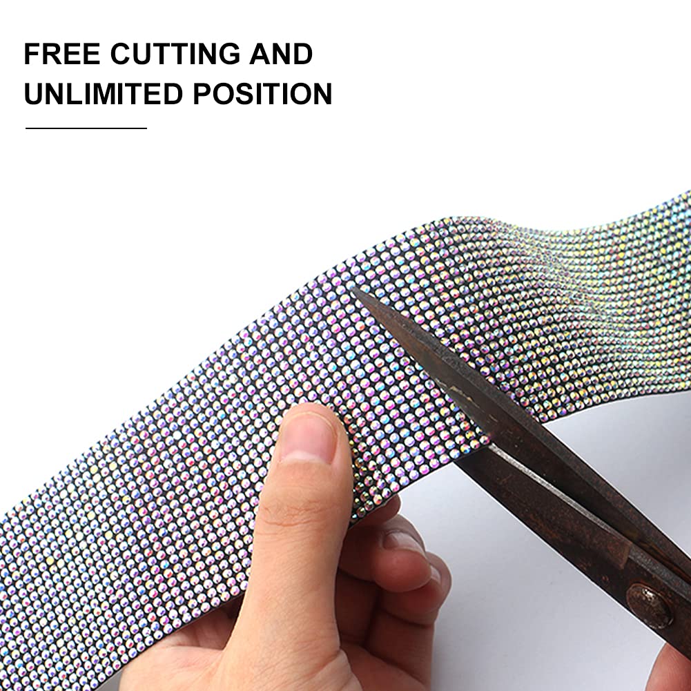 LOVFASH Bling Car Door Sill Plate Protectors, 2PCS Universal Car Door Entry Guard, Bling Crystal Rubber Scratch-Resistant Pedal Protector Cover (2.8