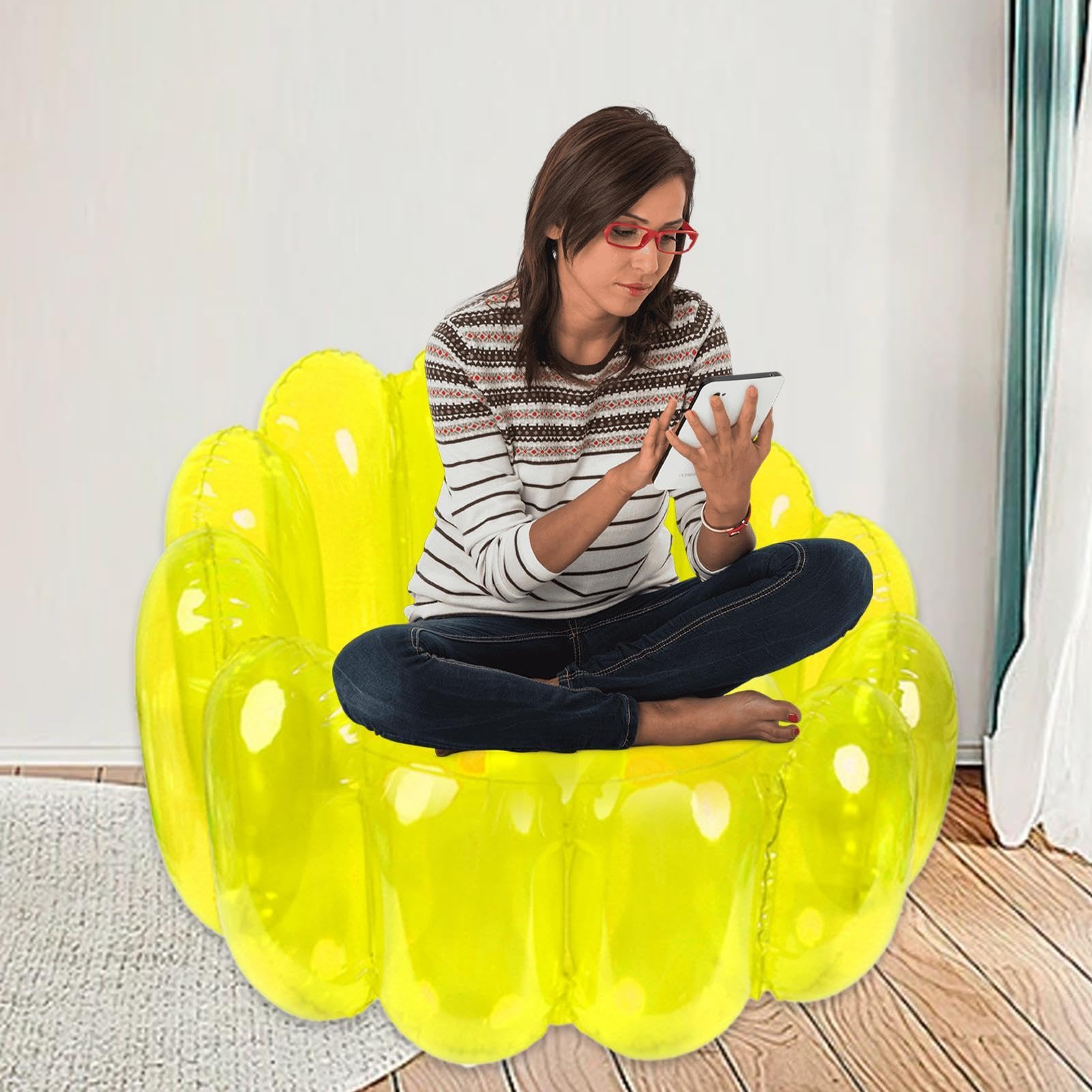 Pouf poire adulte pour chambre et salon – Confortable et moderne - Blanc