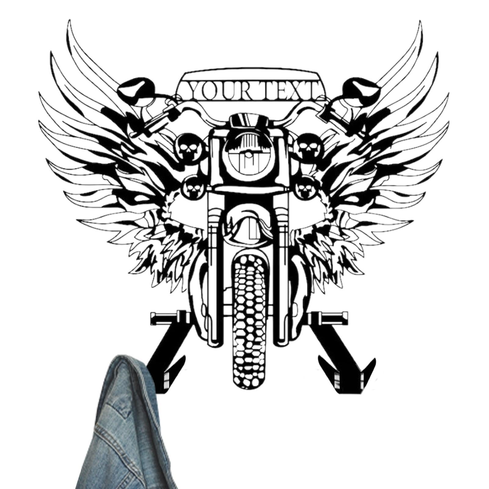 Soporte de metal para accesorios de cabeza de motocicleta colgador pared