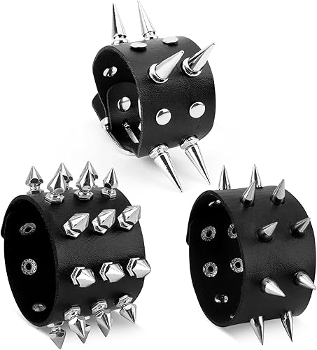 Miniatura 10 de Pulsera con tachuelas, Pulsera punk, Pulseras con pinchos, Pulseras emo, Pulseras góticas, Pulsera gótica, Brazalete con tachuelas