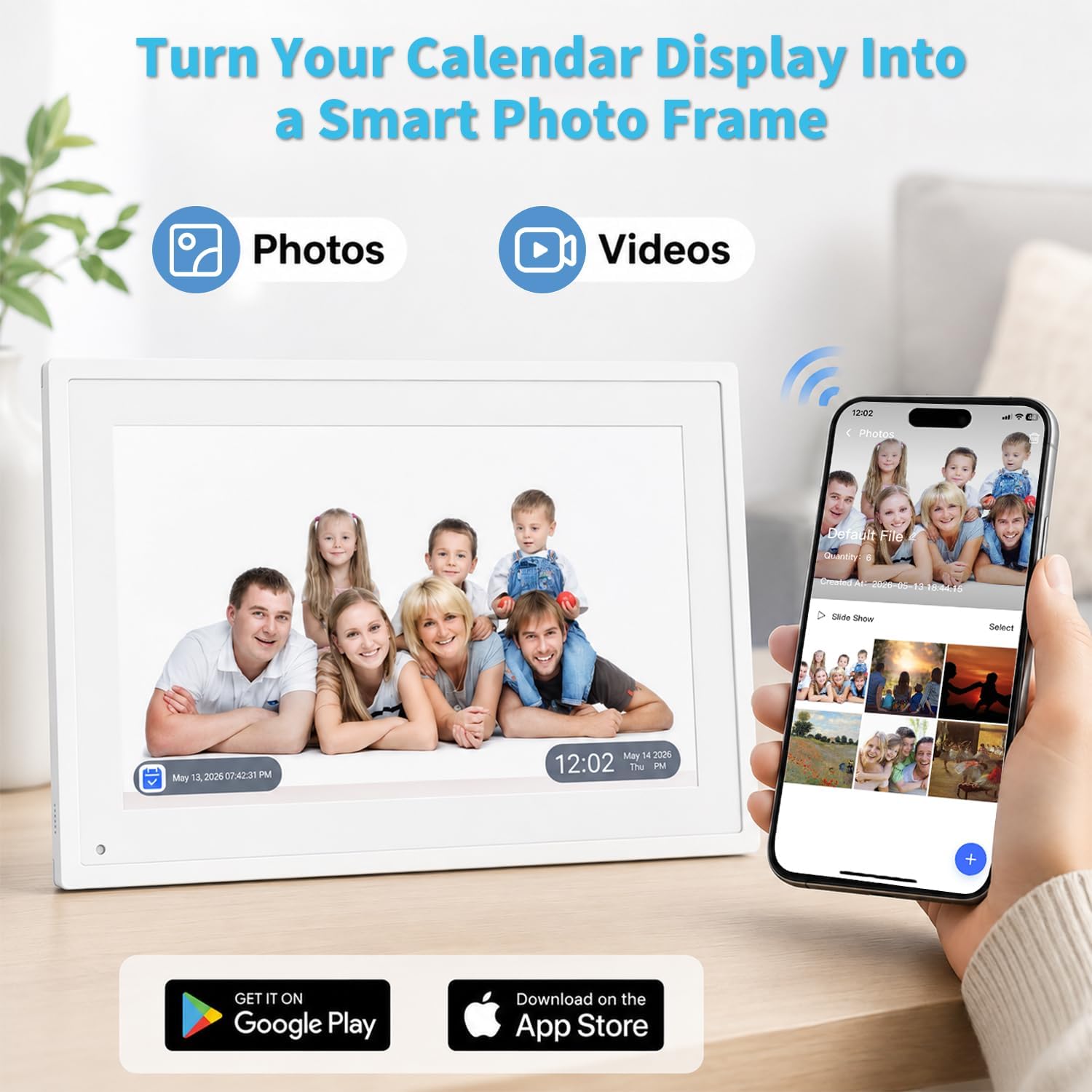 10,1 Zoll Digitaler Kalender Wand Touchscreen Elektronischer Kalender - Interaktiver Smart Familienplaner, Kein Abonnement, Aufgabendiagramm, Mahlzeitenplaner, Star Reward, Sync Google Cal via App
