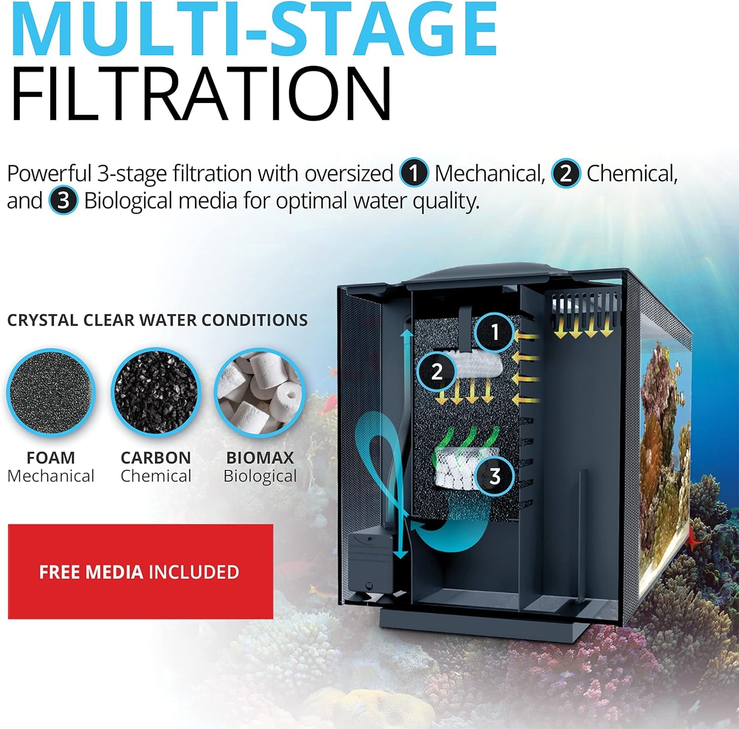 Fluval Evo Acuario Marino, Negro, 52 L