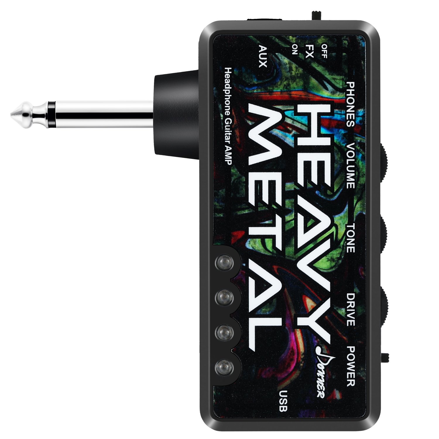 Donner Guitar Headphone Amp Heavy Metal USB Ricaricabile Mini Amplificatore Cuffia Tascabile per Chitarra Elettrica