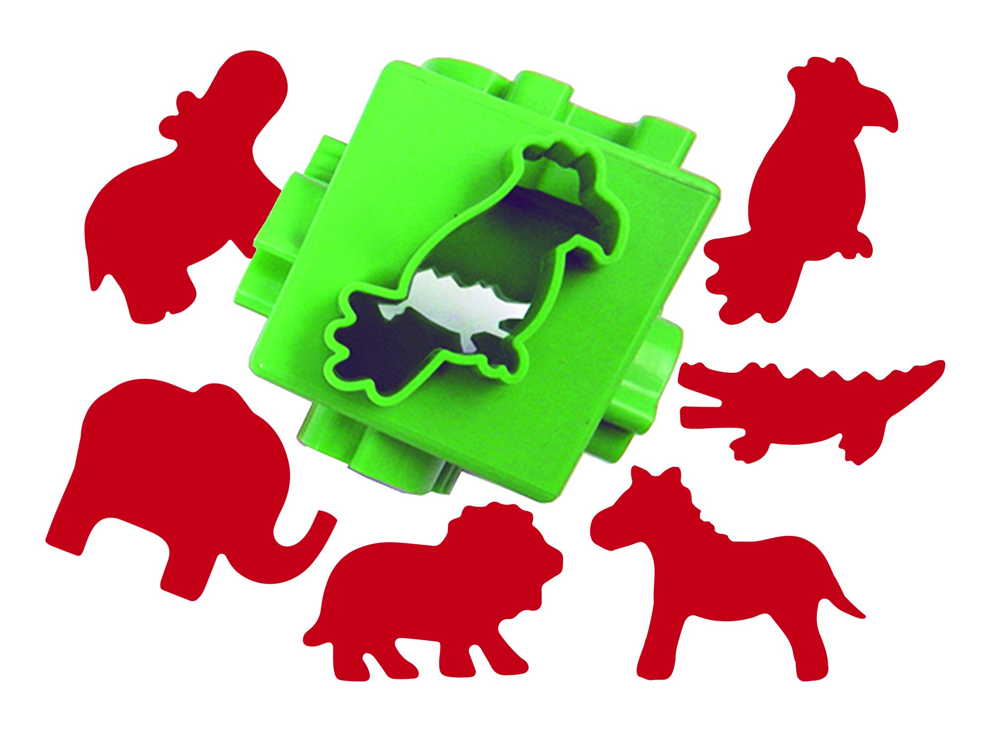 Cookie Cutters | Plastic Dough Cookie Cutting Cube | Jungle Animals | 6 Designs