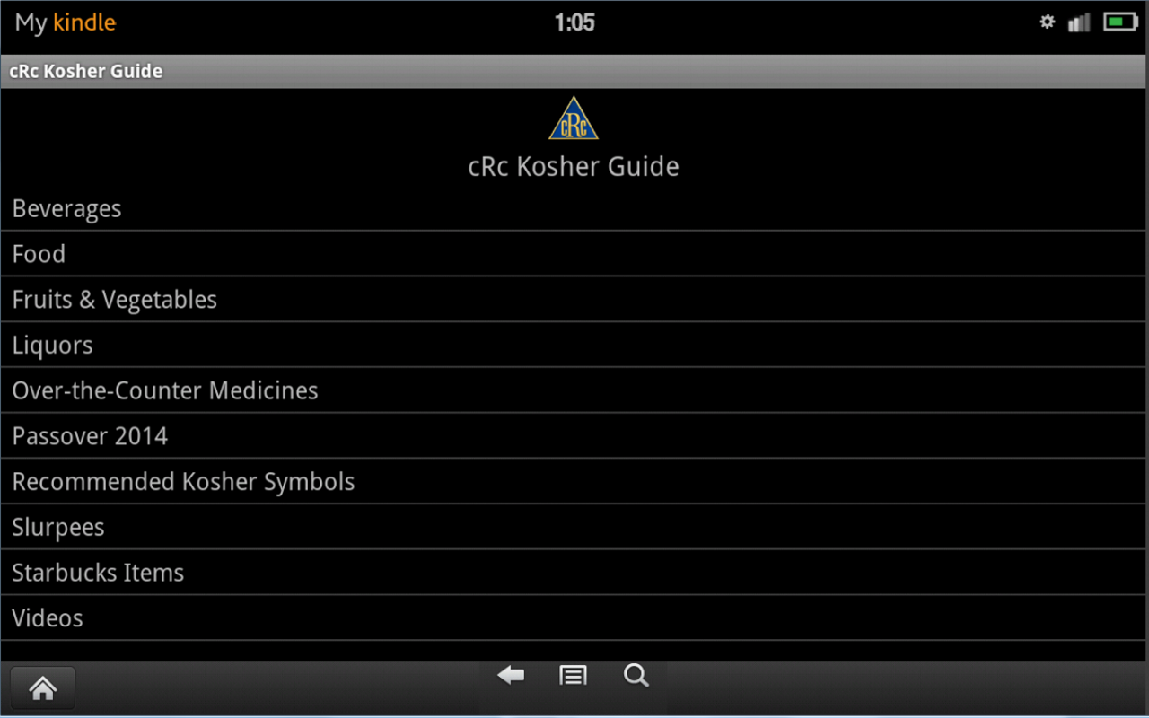cRc Kosher GuideAmazon.co.ukAppstore for Android