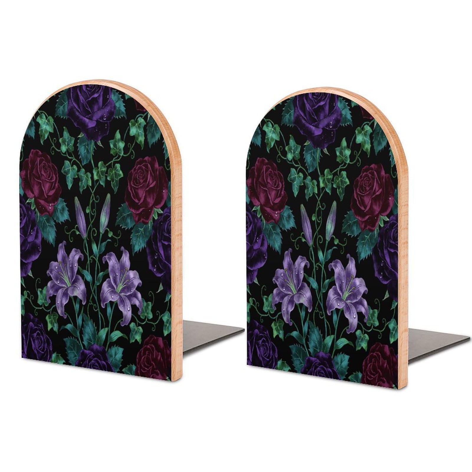Sujetalibros de madera para libros pesados que evita caídas en las estanterías