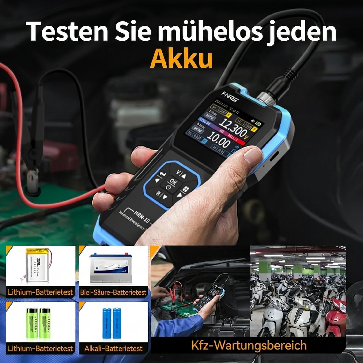 Innenwiderstand Messgerät 100V 200Ω Digitaler Batterietester HRM-10 für Li/Lab/Zine/Bcb Batterie