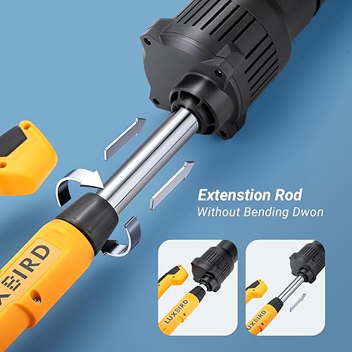 Miniatura 6 de Soplador de hojas inalámbrico de 21 V con batería de 4.0 Ah, 5 velocidades variables de hasta 150 MPH, soplador eléctrico ligero para limpiar