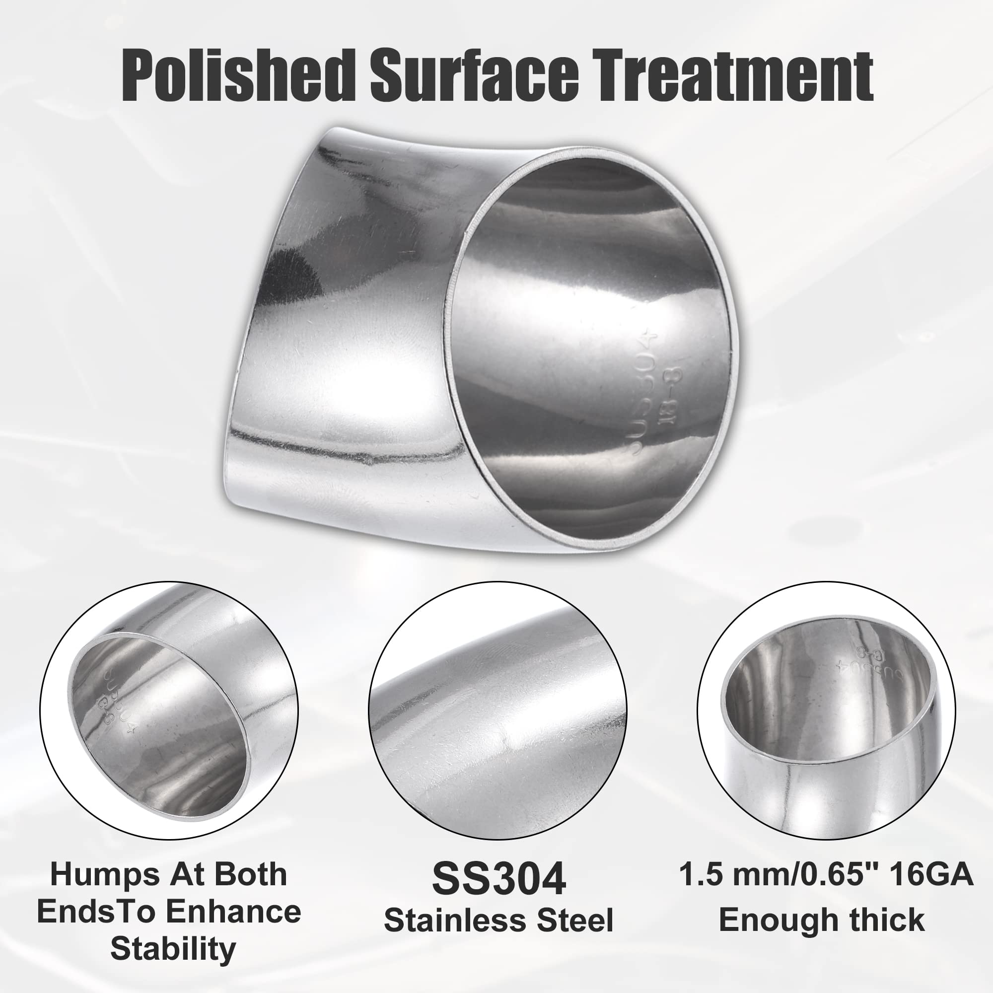 X Autohaux Od 3 Pulgadas 45 Grados Mandril Codo Curva Ss304 | Meses Sin