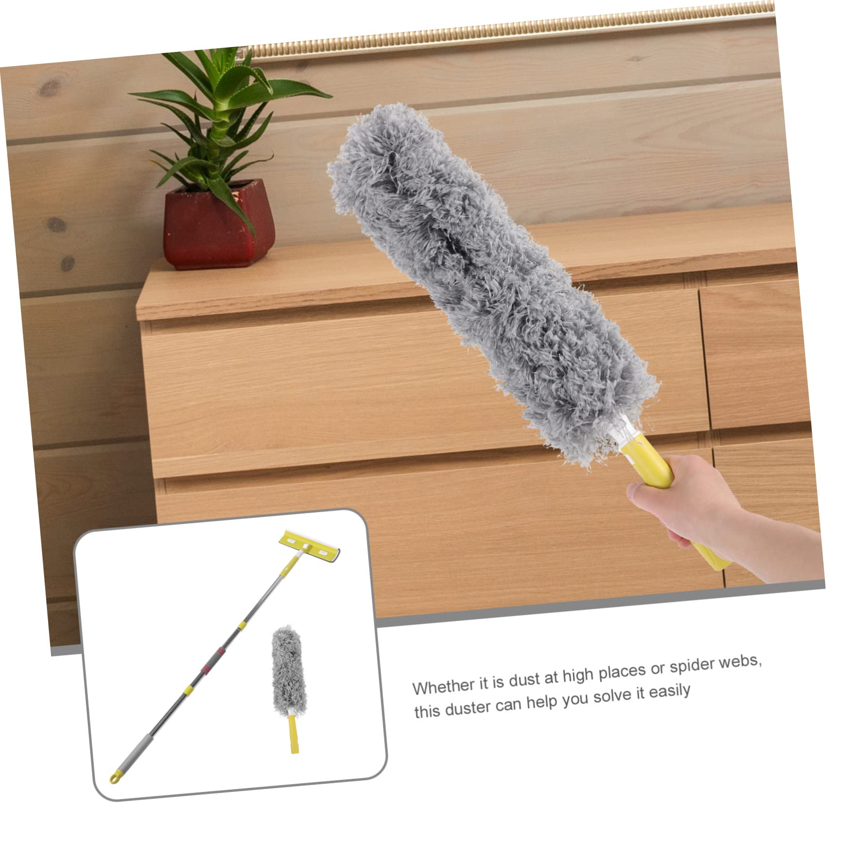 Plumero Techo Limpia Polvo Limpiacristales Herramienta Hogar Mango Extensible