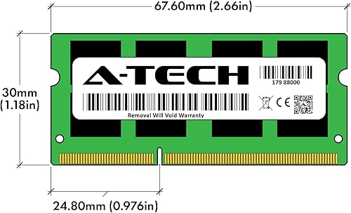 Miniatura 7 de A-Tech Reemplazo de 8 GB de RAM para Elpida EBJ81UG8EFU5-GNL-F  DDR3DDR3L 1600 MHz PC3L-12800 2Rx8 1.35V SODIMM 204 pines módulo de memoria