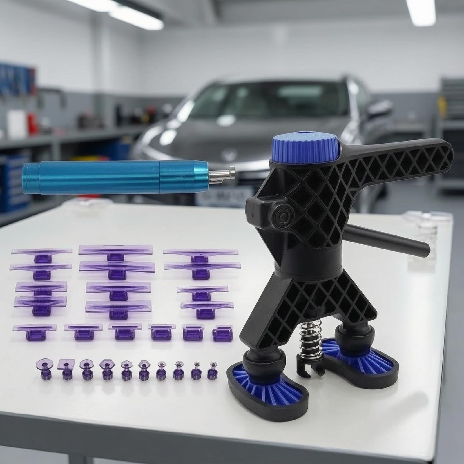 Colcolo Herramienta Manual Reparación Paneles con Centro Tracción y Perilla Estriada para Controlar la Elevación l Área Afectada Acuado para Carroceros y Aficionados