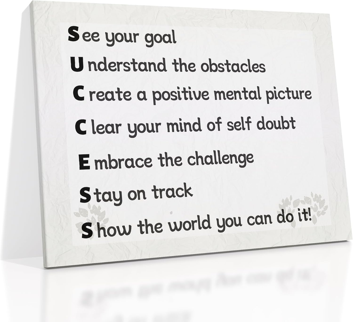 Motivational Wall Art Office Decor Inspirational Entrepreneur Quotes Picture Print on Canvas Poster Framed Wooden Painting Artwork for Modern Home Bedroom Workplace Ready to Hang [24''Hx18''W] See your goal 18"L x 24"W