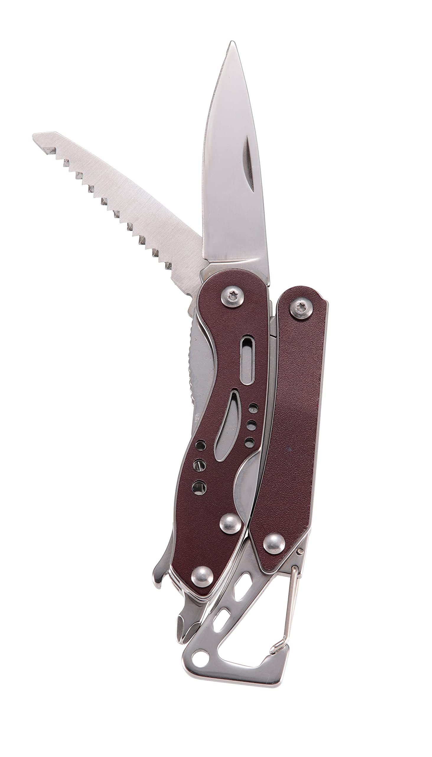 Captain Stag UM-1576 wielofunkcyjne narzędzie mini narzędzie CS szczypce wielofunkcyjne 7 funkcji mini karabińczyk w zestawie (w przybliżeniu): 4,3 x 4,3 x 0,6 cala (110 x 110 x 15 mm) (forma
