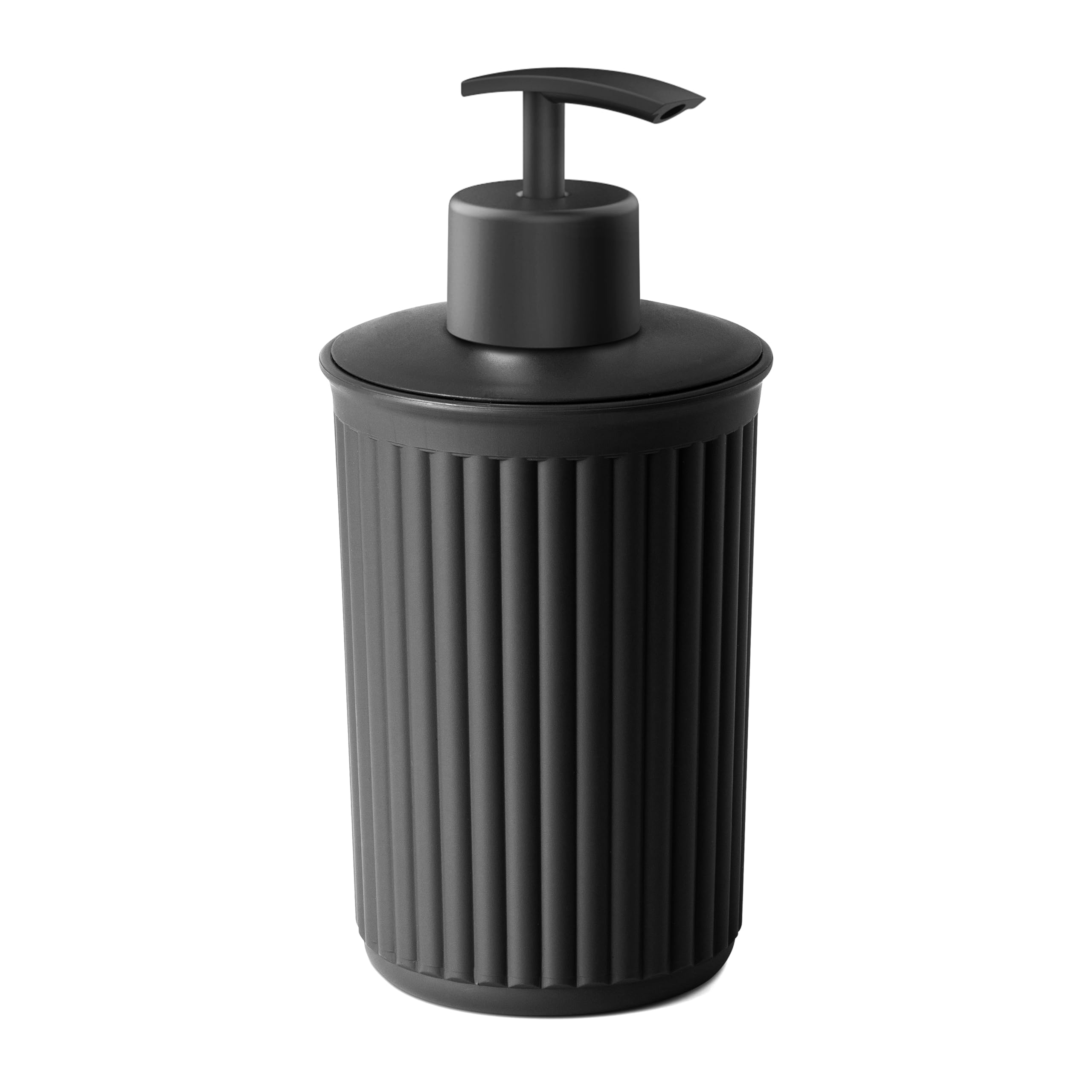 TATAY Soap Dispenser Black | Recycled Plastic | Leak-Proof Pump Dispenser | Easy to Clean & Refill | Durable & Eco-Friendly | Modern Bathroom Soap Dispenser Set | Made in Spain – BaoBab Collection