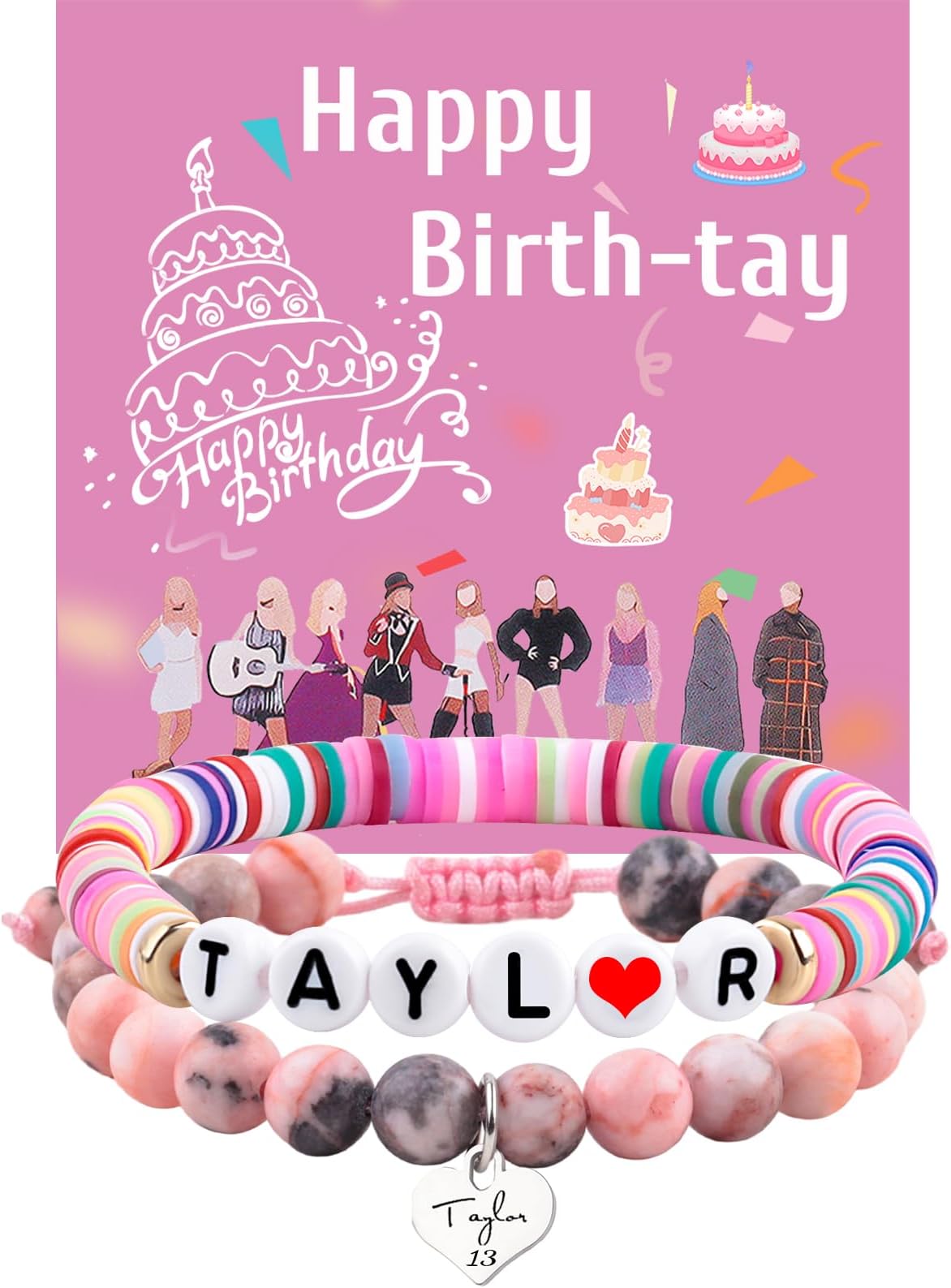 Taylor Birthday Gifts Bracelets, Taylor Merch, Bracelet and Birthday Card are the Best Birthday Gifts for Girls, Women, wife, Daughter, Granddaughter, Bestie, Siste