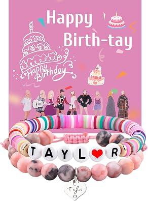 Taylor Birthday Gifts Bracelets, Taylor Merch, Bracelet and Birthday Card are the Best Birthday Gifts for Girls, Women, wife, Daughter, Granddaughter, Bestie, Siste