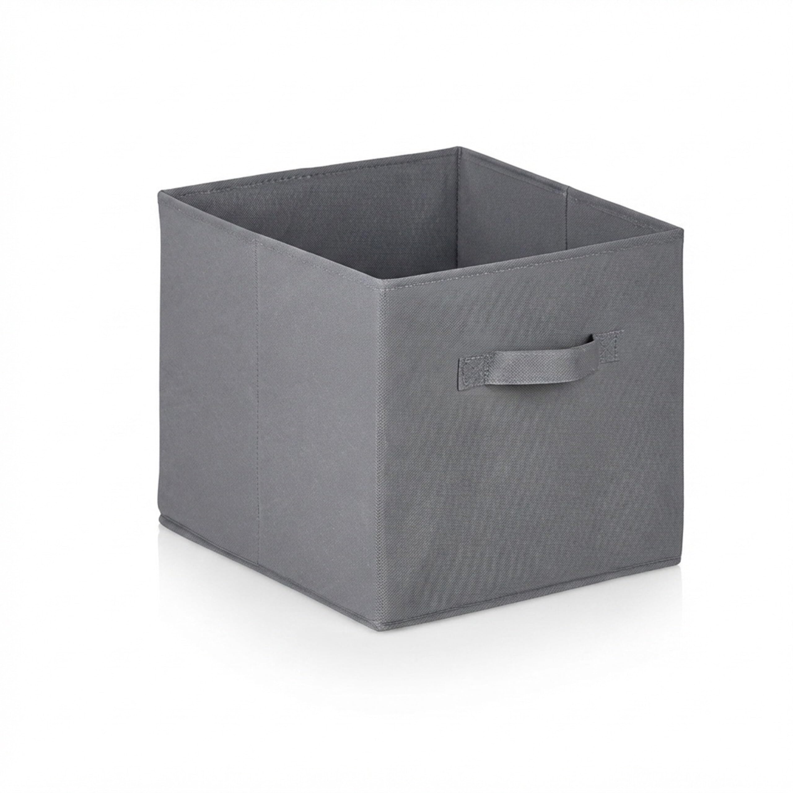 Relaxdays Aufbewahrungsbox, 3er-Set, 19 l, Ordnungsbox aus Stoff, hellgrau | HBT 26,5x28x28cm, faltbarer Regalkorb, Griff