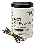 Perfect Keto 7g MCT Oil Powder, Medium Chain Triglycerides Supplement, Non Dairy Coffee Creamer for Keto Diet, Ketogenic MCT Oil Mix for Coffee, Smoothie, Protein Shakes and Tea, Vanilla, 30 Servings