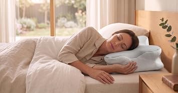 Lunari Butterfly Cervical Pillow, Memory Foam Neck Support, Gray