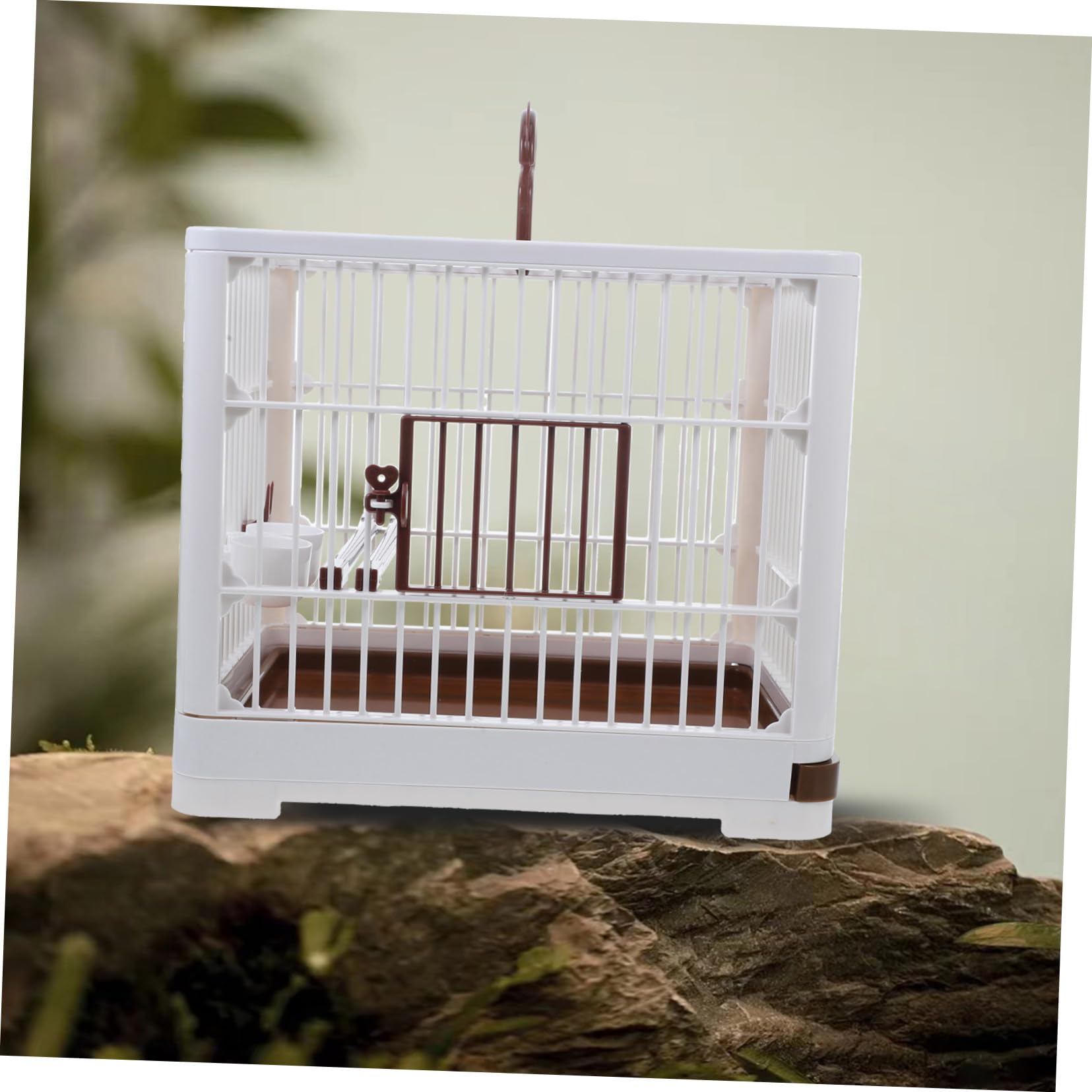 Tragbarer Reisekäfig für Kleine Vögel und Tauben, Abs, Kaffeefarben