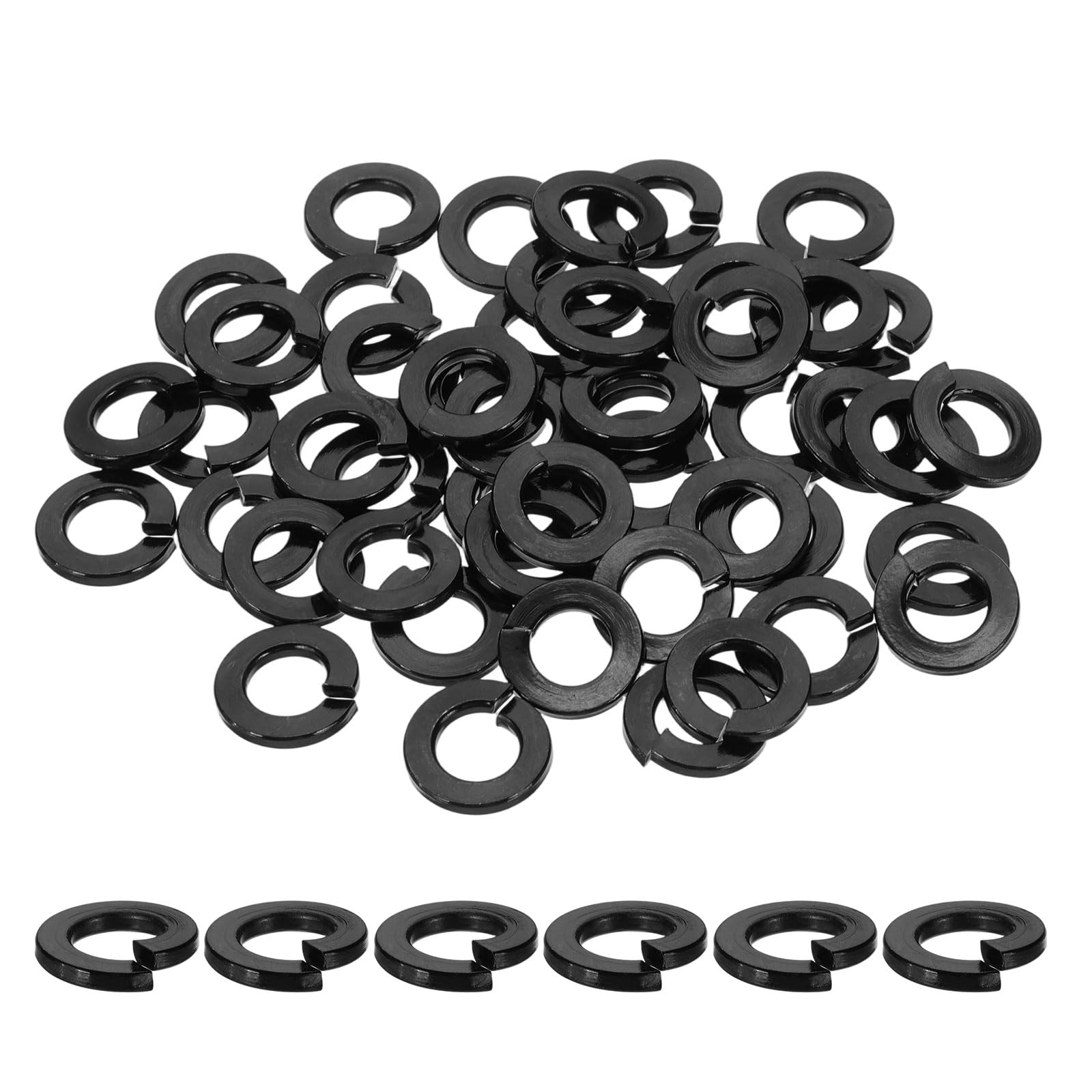 sourcing map 5/16 Spring Lock Washer, 304 Stainless Steel Split Lock Washers for Screws Bolts Cars Construction Machinery Black Pack of 50