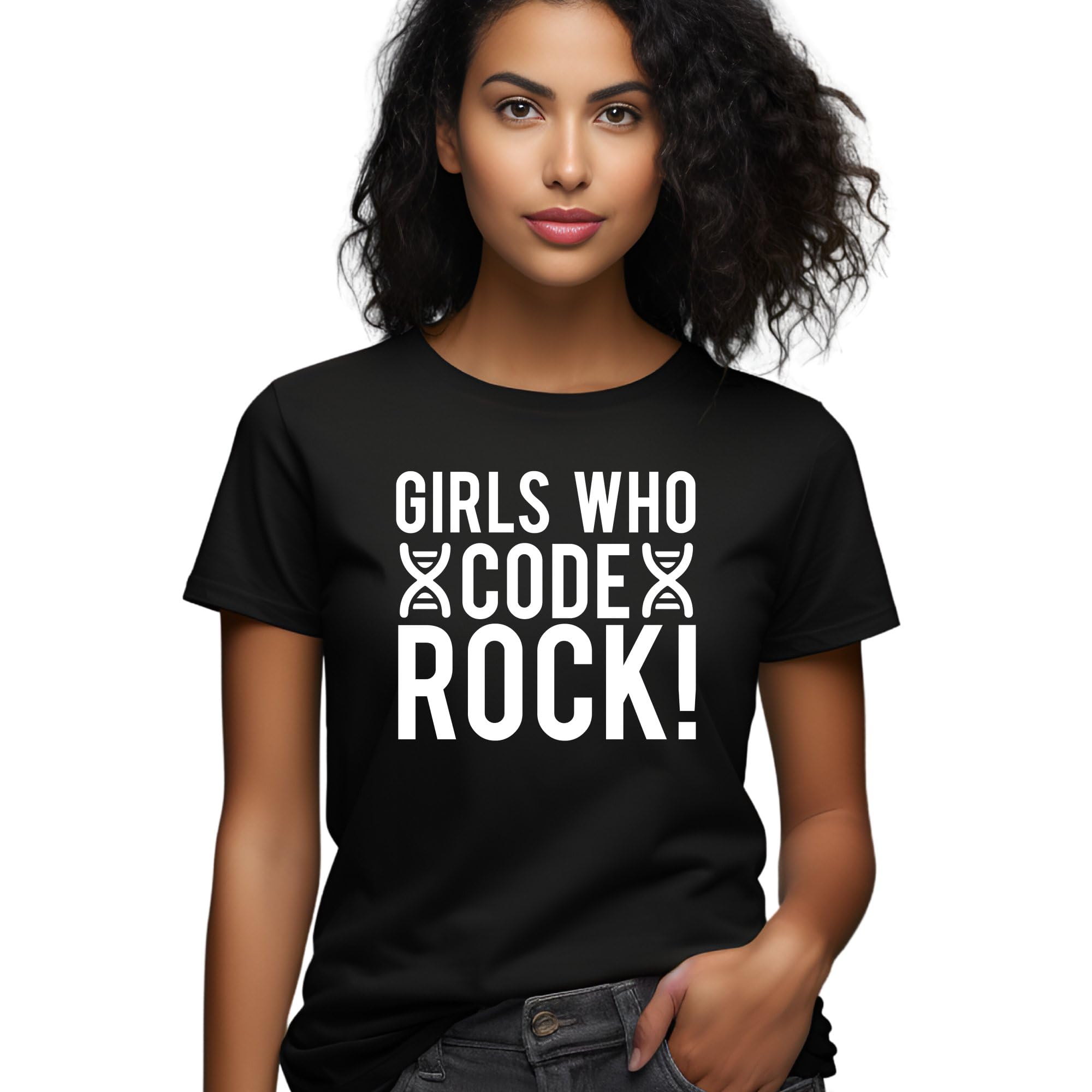 Seek Buy LoveInspirational Coding Tee for Women, Girls Who Code Rock Statement Shirt, Tech, Programmer T-Shirt, Feminist Coding Apparel