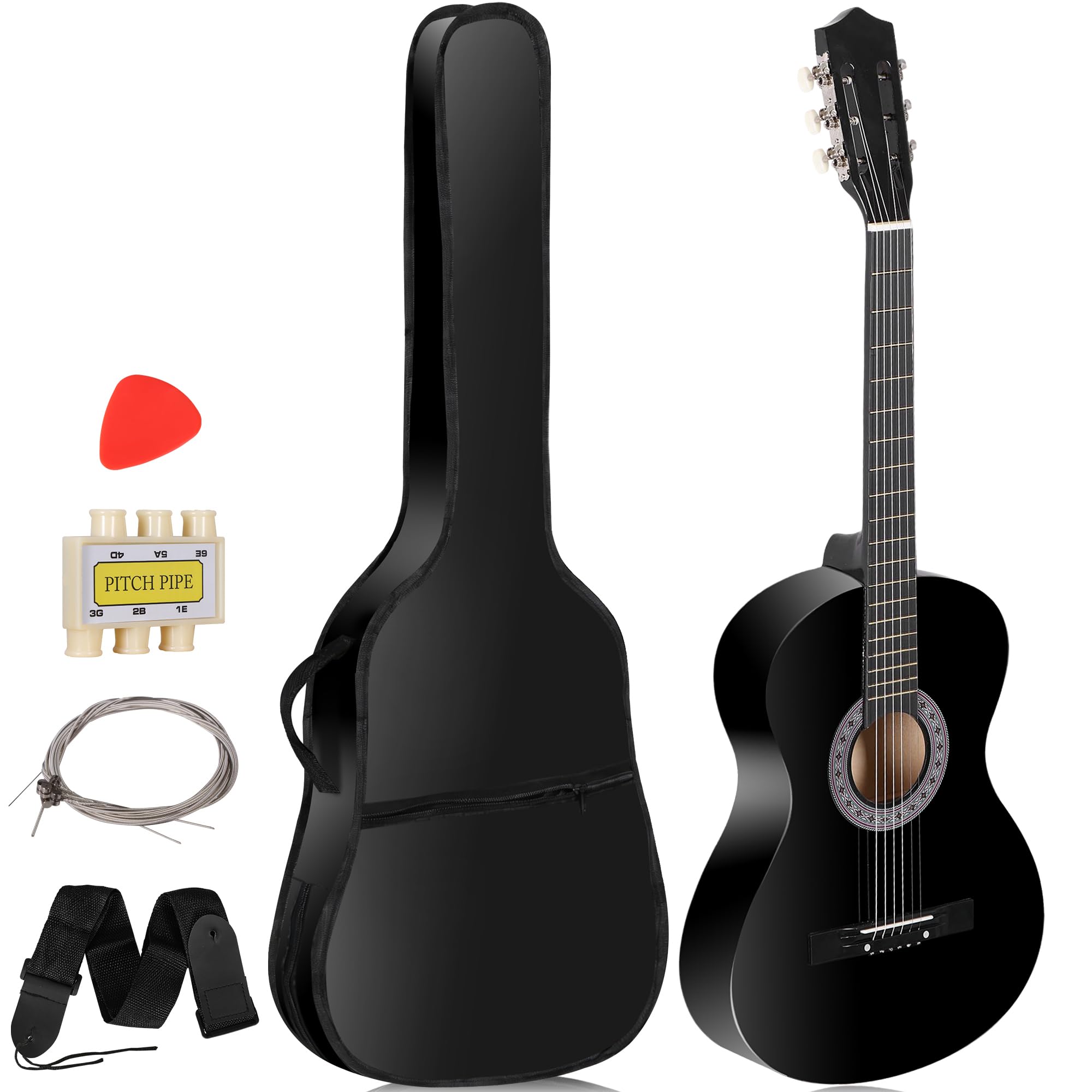 Set di corde per chitarra acustica a 6 corde 38 cm colore Rosa