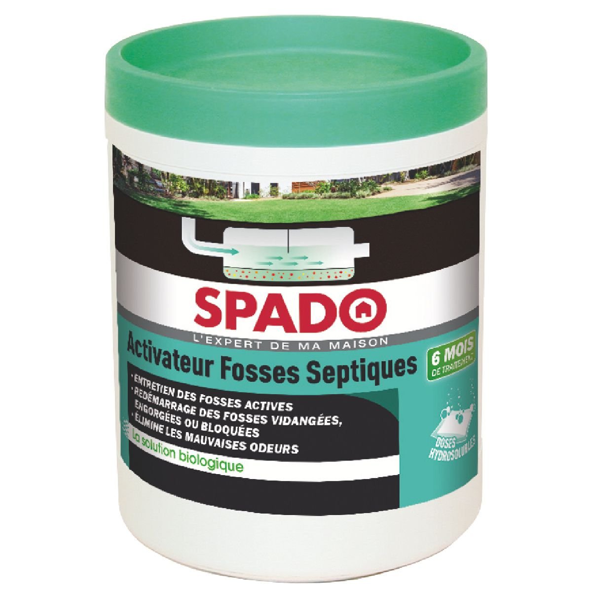 Activateur fosses septiques Spado traitement biologique canalisations