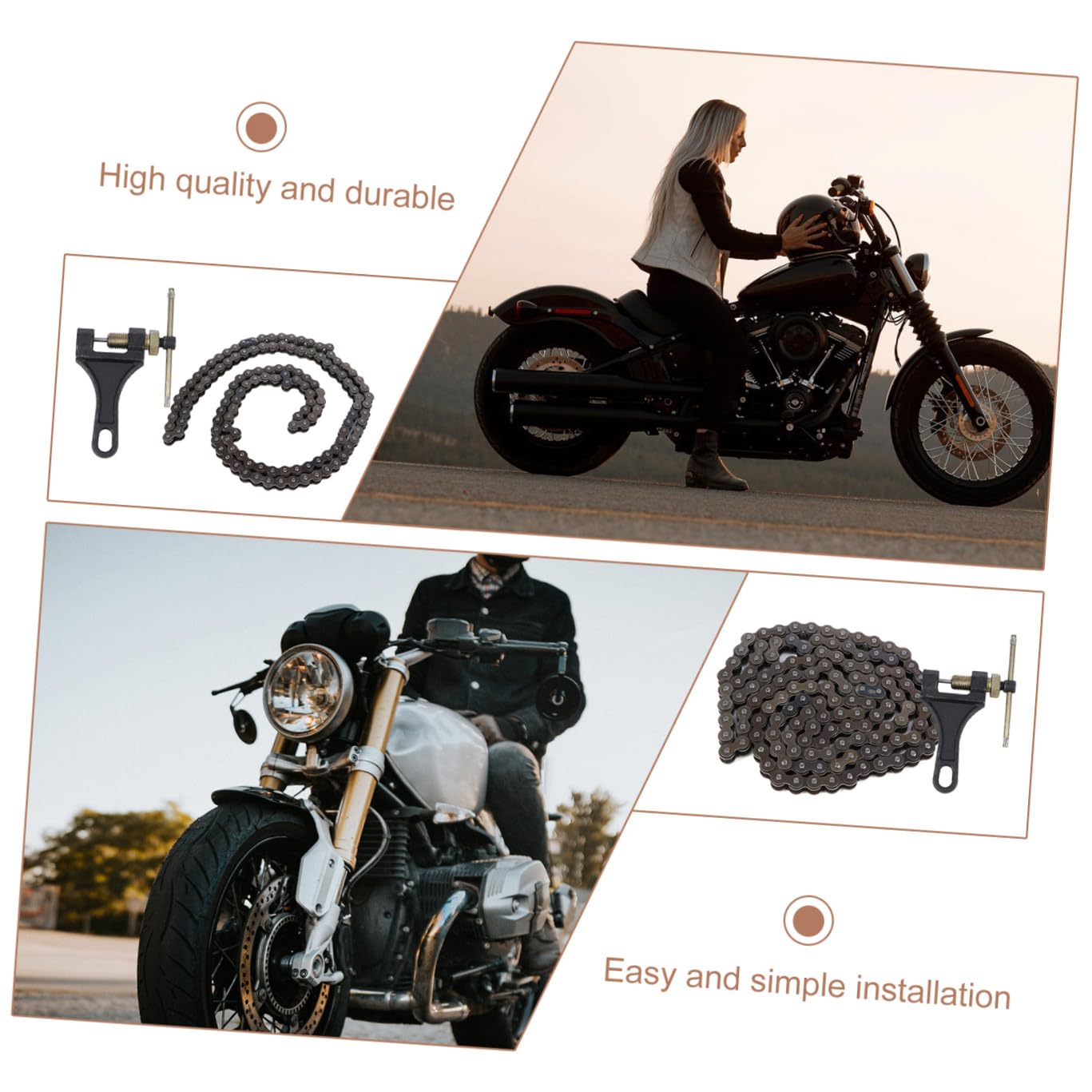 Glieder Motorradkette Gliederkette mit Nieter für Offroad Motorradkette Ersatz Kette