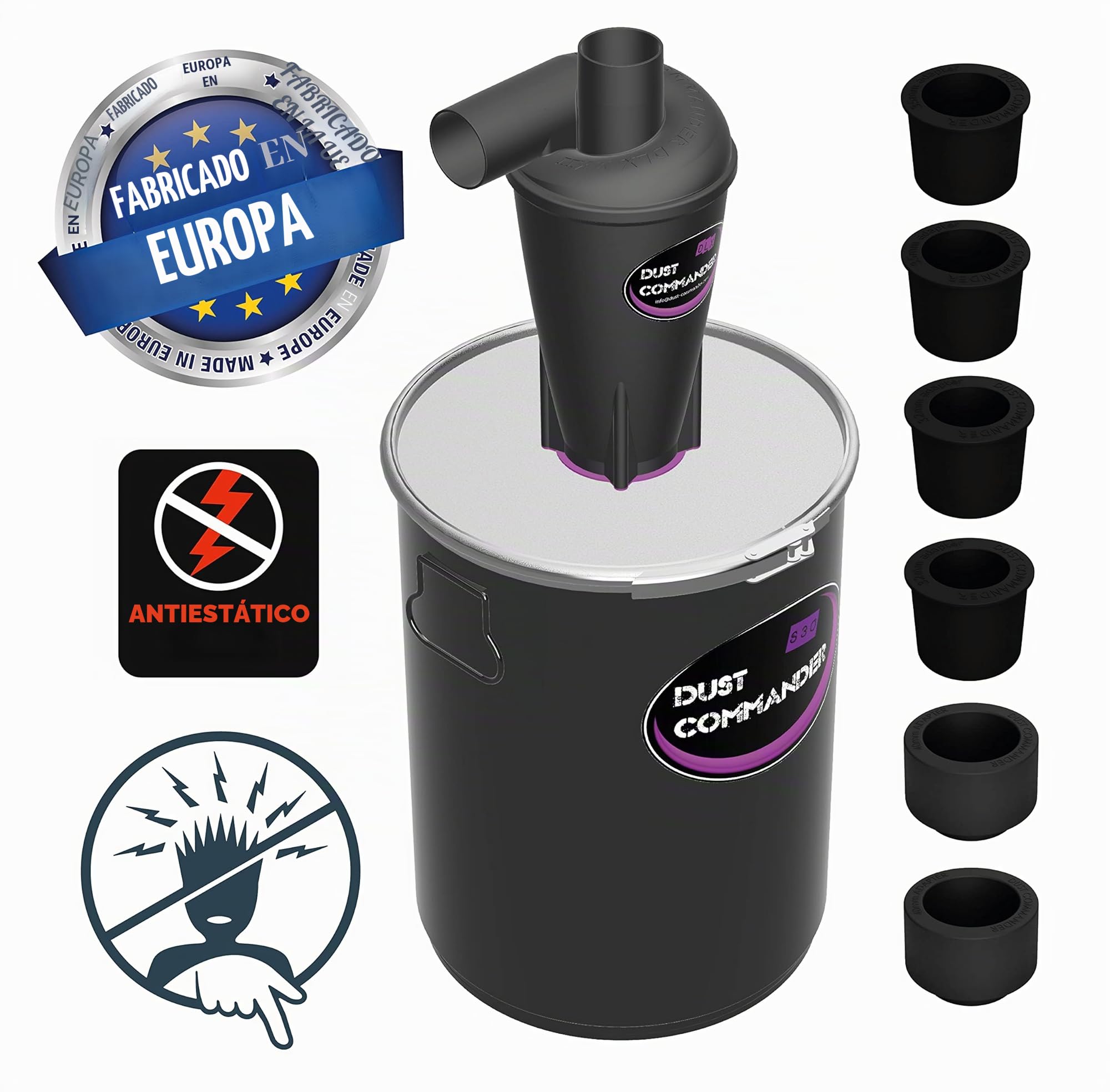 DUST COMMANDER S30 - Kit 30 litros acero