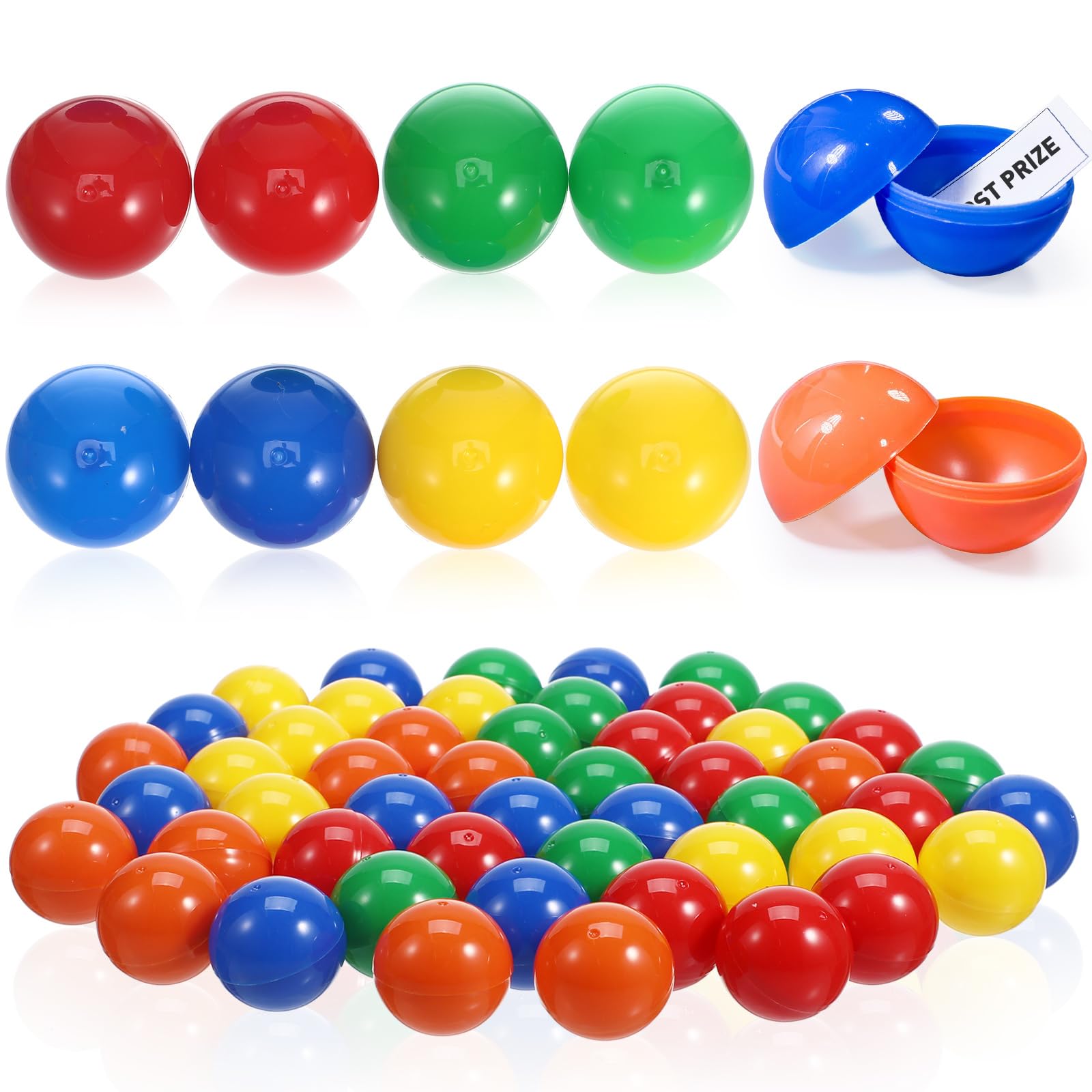 50pcs Multi- color Bingo Balls Bingo Balls Balls Filled Raffle Balls Pong Balls Table Tennis Balls Hollow Ball for Electronic Bingo Machine Bingo Cage Bingo Games