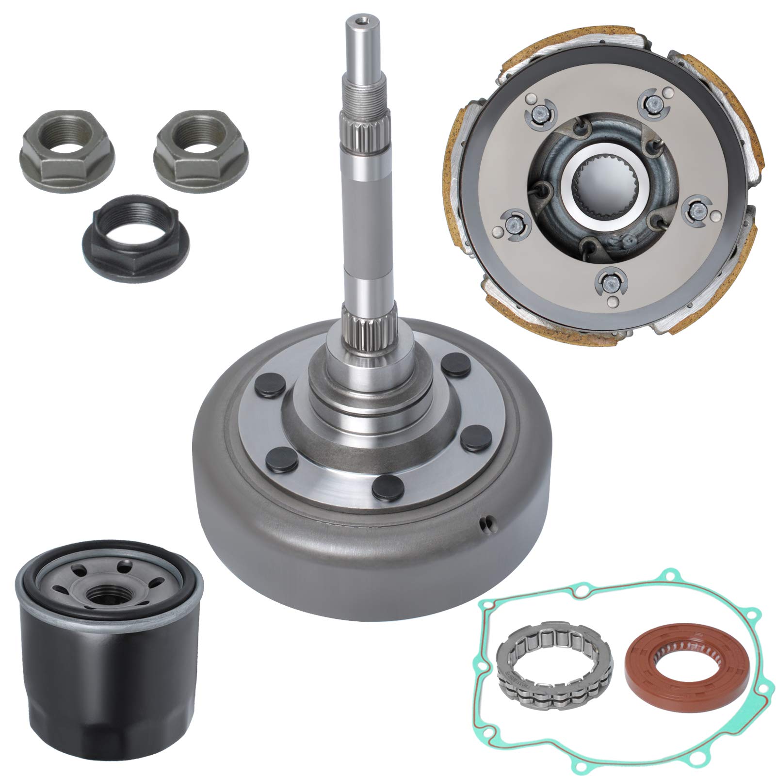 Photo 1 of Wet Clutch Shoe Kit for UTV 500 700 Massimo with One Way Bearing, Filter, Nuts Compatible with Qlink