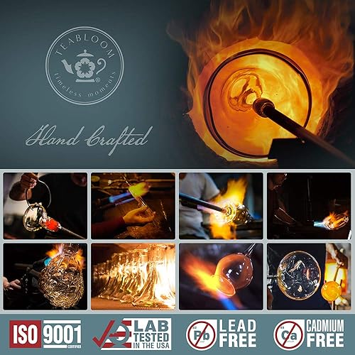 Miniatura 7 de Teabloom Vasos aislados Tulip para té, espresso y otras bebidas, vidrio de doble pared resistente al calor que mantiene las bebidas calientesfrías,