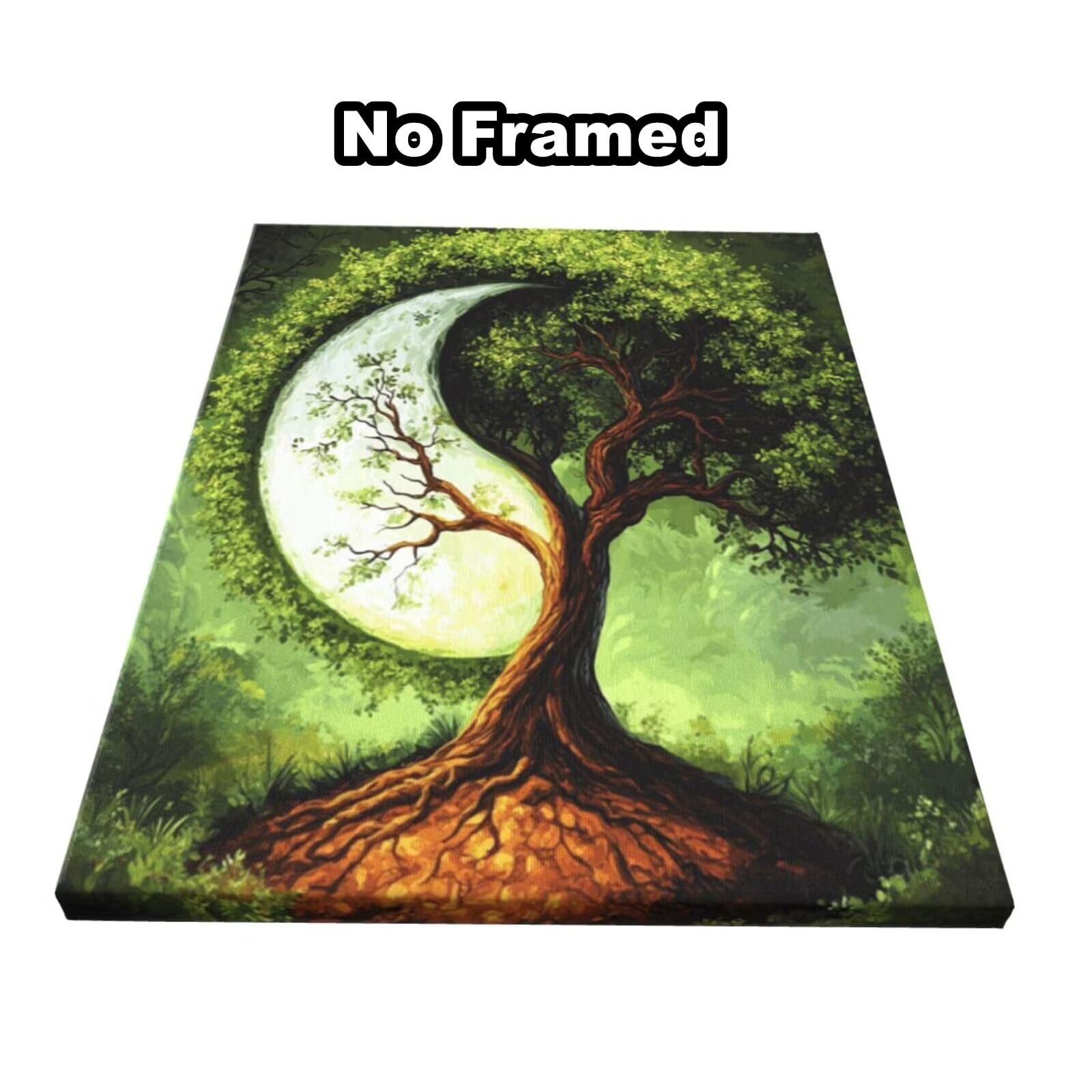 Malen nach Zahlen, Malen-nach-Zahlen-Set für Erwachsene, Motiv: Baum des Lebens, Malen nach Zahlen für Anfänger, Acryl, Ölgemälde, Kunst, Bastelsets für Wanddekoration – (60 x 90 cm, rahmenlos) MK432