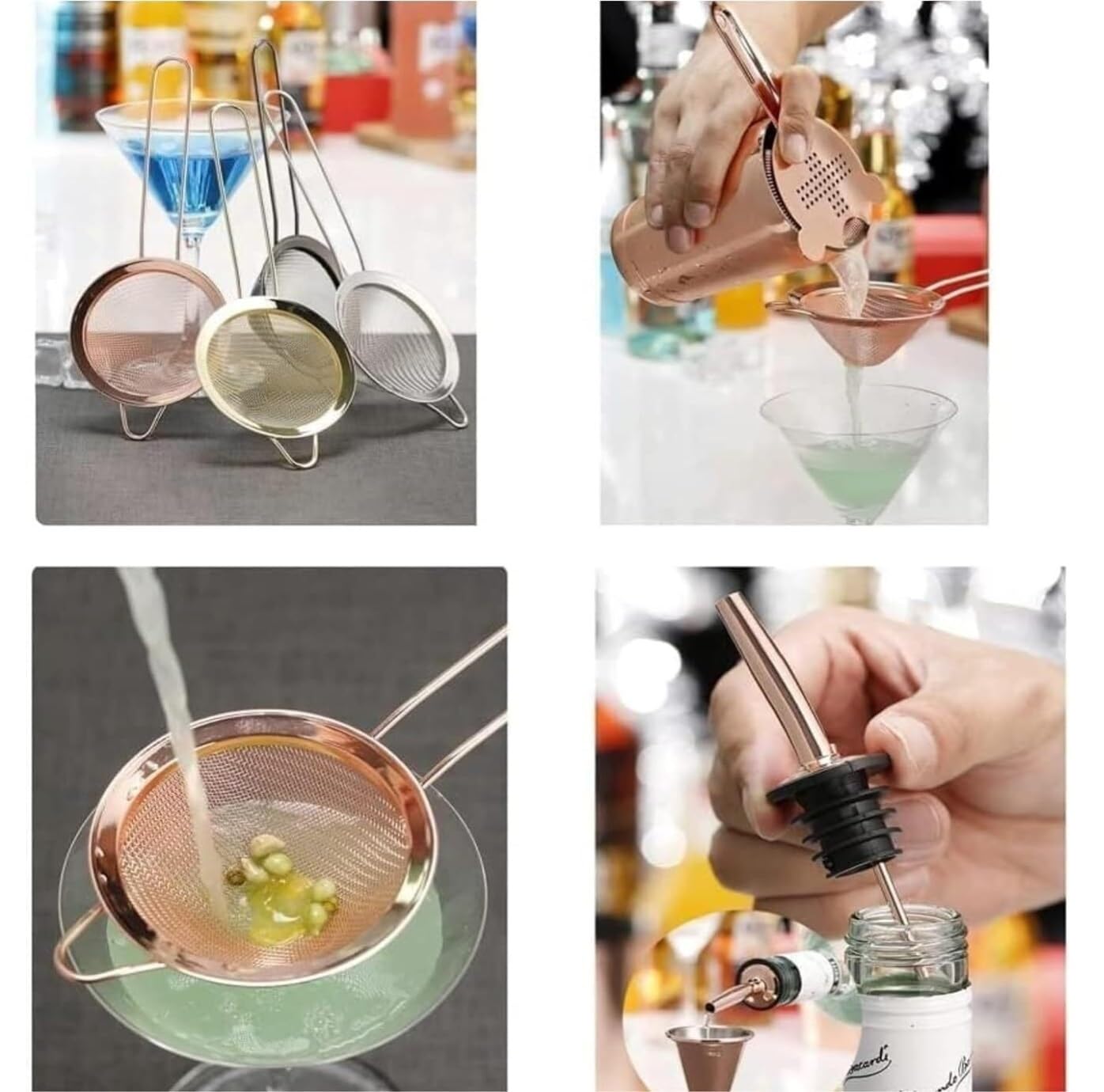 Juego de Cocktail Shaker Juego De Coctelera De Acero Inoxidable De 10 Piezas, Juego De Coctelera, Juego De Coctelera, Juego De Coctelería Coctelera Profesional Herramientas (Color : B, Size : 10pcs