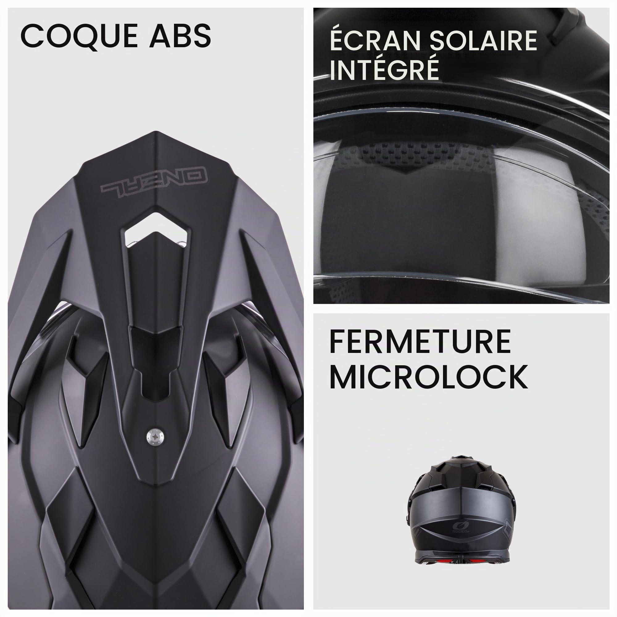 O'NEAL | Casque de Moto | Enduro Motorcycle | Ouvertures de Ventilation pour Un débit d'air et Un Refroidissement Maximum, Coque en ABS | Sierra Helmet Flat V.23 | Adulte | Noir | Taille M