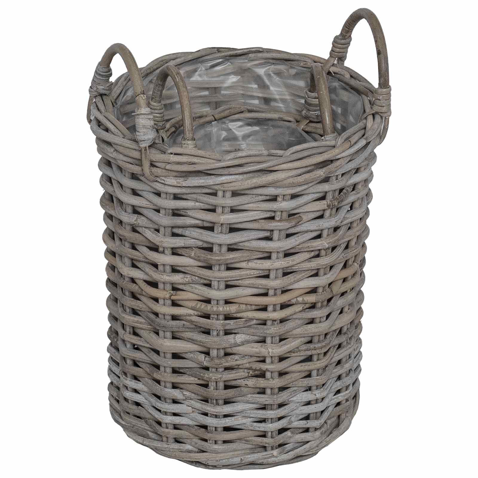 Cesto per Piante con archiviazione 2 PCS Grigio Rattan Kubu, Casa e Giardino,Arredo,Cesti, 2.18kg-42020957
