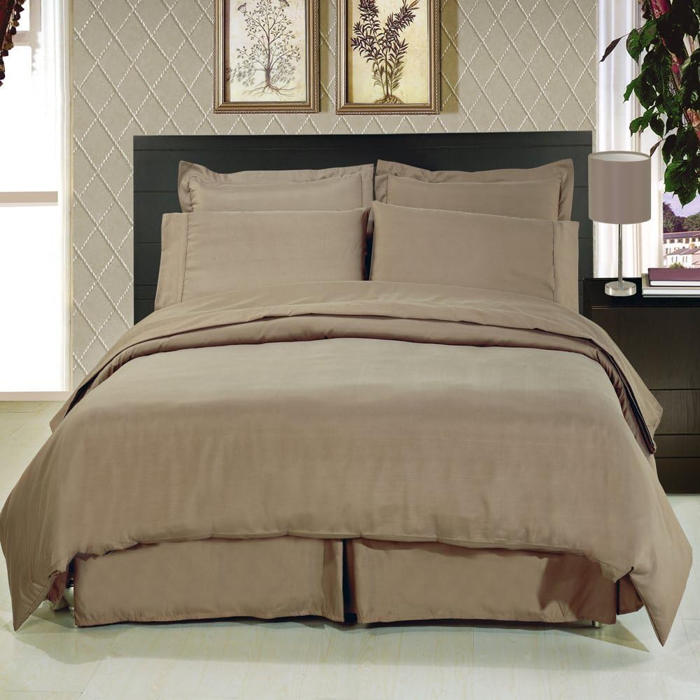 Cozy Comfort Full/Queen Brushed Microfiber Duvet Cover Sets (Taupe)