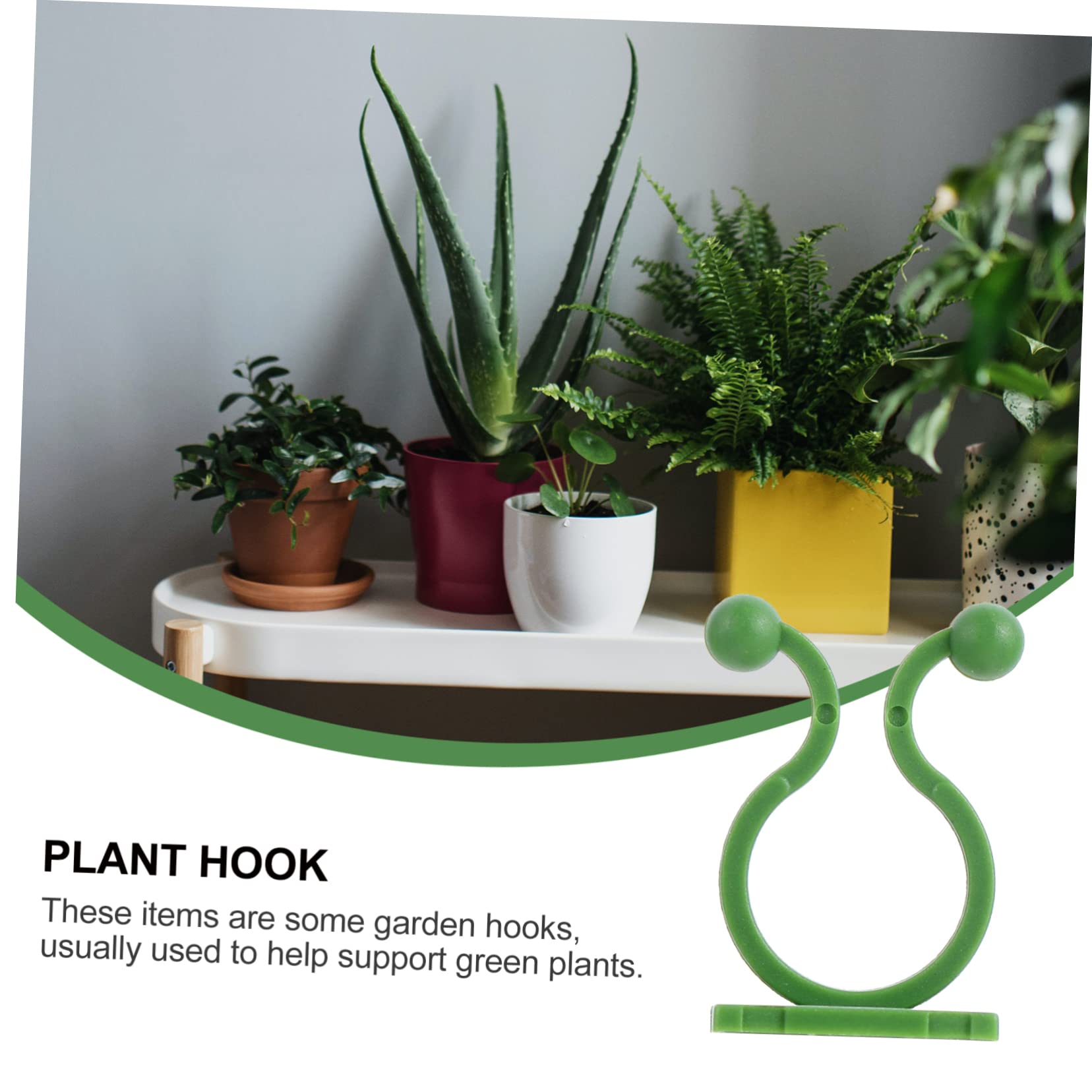 INOOMP 300pezzi Supporti per Piante Verde Clip Fissaggio per Viti da Giardino Strumento per Parete Facile Installazione e Risparmio Spazio