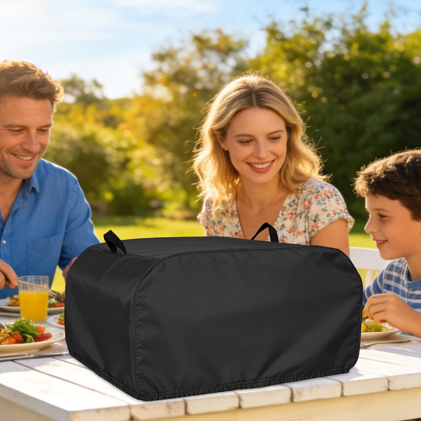 Pizzaofen Abdeckung für Unold Pizzaofen Luigi 68816 Gas Pizza Ofen, Wasserdicht Staubdicht Pizzaofen Tragetasche 500D Oxford-Stoff Pizzaofen Tragetasche Pizzaofen Zubehör(46X49X30CM)