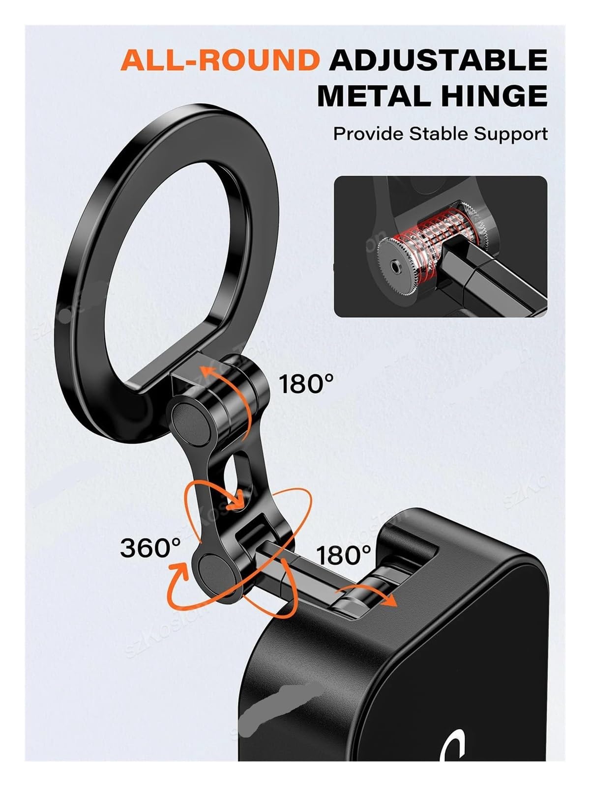 Soporte magnético for teléfono con Abrazadera de Mesa con Bandeja Universal, Soporte de Gimnasio Giratorio de 360° for entusiastas del Fitness