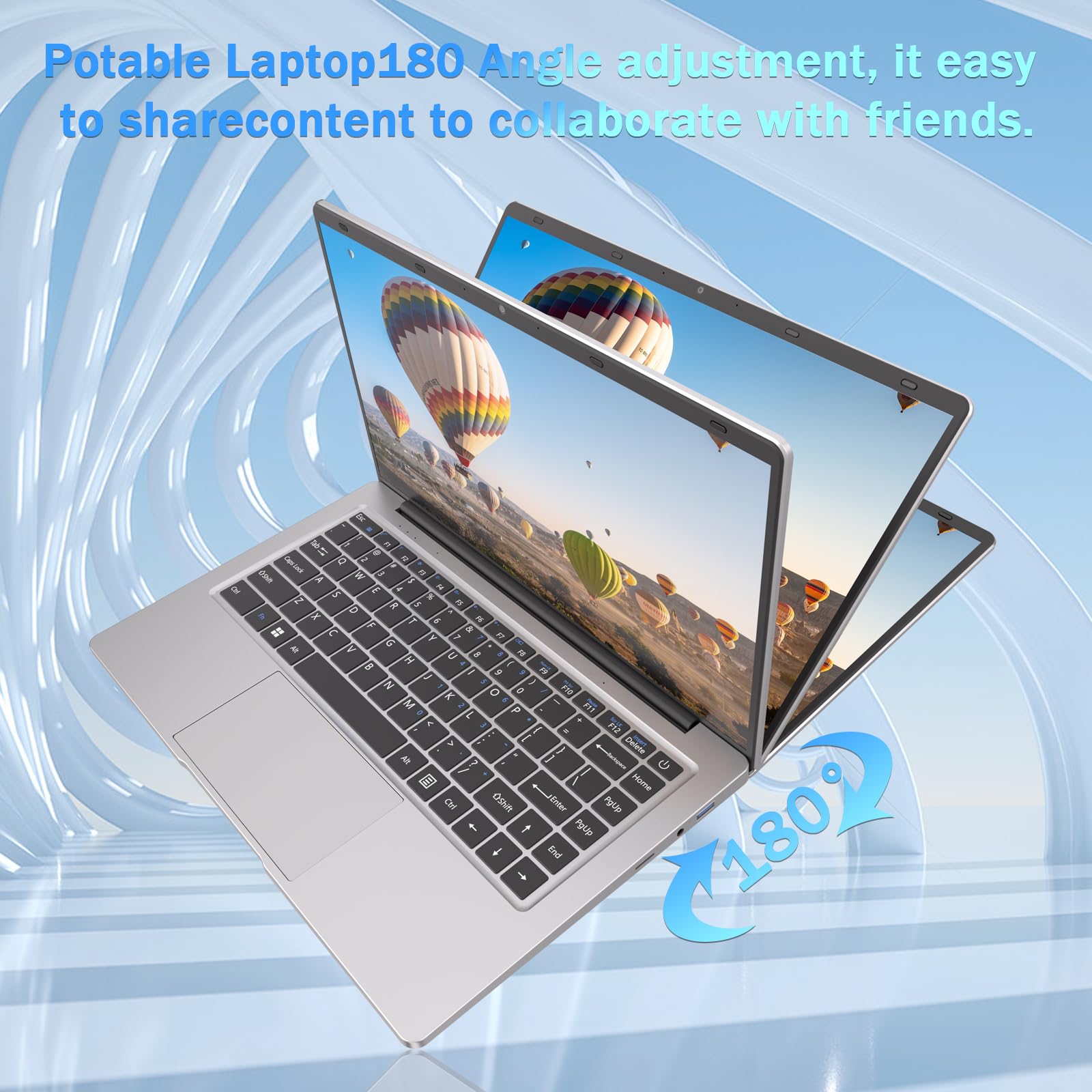 Ordinateur Portable 14 Pouces Celeron N4000 6GB RAM 128GB SSD WiFi Bluetooth