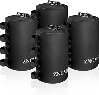 ZNCMRR Canopy Water Weight Bag 4 Pack 220 LBS Water Tent Weights Set of 4 Leg Weights for Gazebo Pop Up Canopies Tent (25L Black)