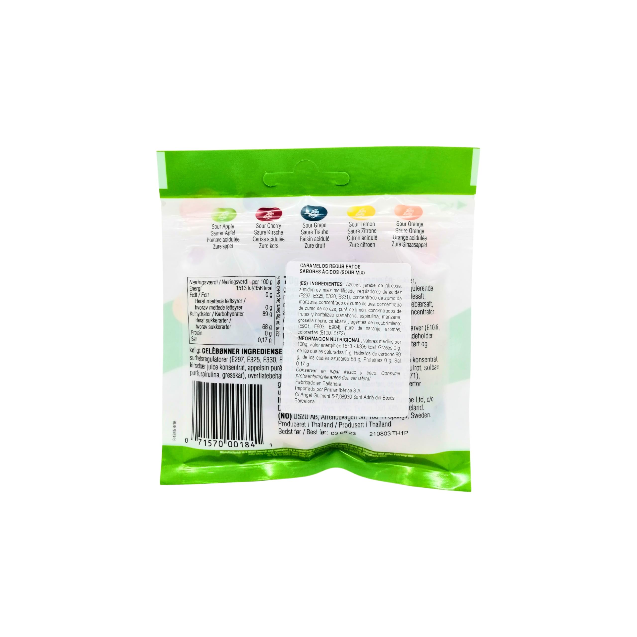JELLY BELLY Bolsa Ácidos Mix 70g