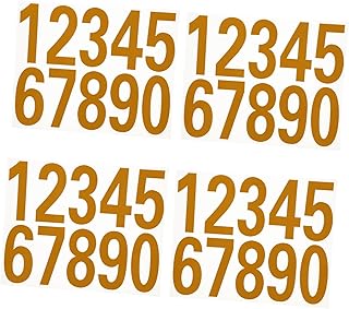 OSALADI 4 Sets Digital Stickers Door Number Reflective Number Decals Bumper Stickers Front Door Signs Truck Stickers Water Proof Stickers Hotel Door Number Stickers House Number Decal